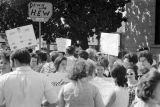 Parents and students gathered outside the federal building in downtown Birmingham, Alabama, before marching to protest school integration.