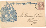 [Civil War envelope showing  angel holding banner with message "The Union now, henceforth, for ever, amen"]