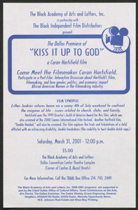 Flyer: Kiss It Up to God