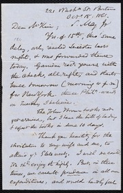 Letter to] Mr. McKim [manuscript