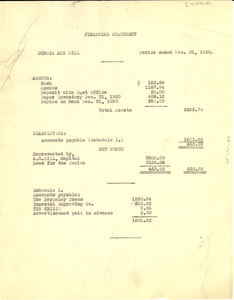 Financial statement
