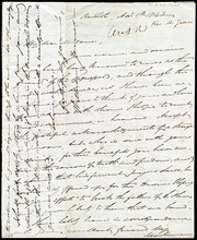 Letter to] My dear Madam [manuscript