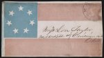 [Envelope showing Confederate flag, addressed to Miss Lou Taylor, No. 461 Sixth St., Cincinnati, Ohio]