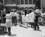 Students demonstrating at the University of Alabama at Birmingham to protest the Kent State shootings on May 4, 1970.