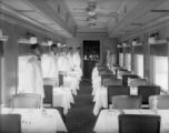 Diners - interior view of one of four all-steel, 36 seat dining cars built by American Car & Foundry in May, 1927