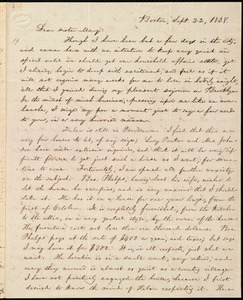 Thumbnail for Letter from William Lloyd Garrison, Boston, [Mass.], to Mary Benson, Sept. 22, 1838