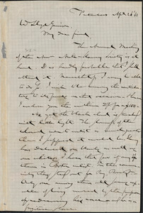 Letter from Gerrit Smith, Peterboro, [New York], to William Lloyd Garrison, [18]63 Ap[ri]l 26