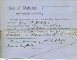 Montgomery County, Alabama Slave Holder Affidavits: June 13, 1861