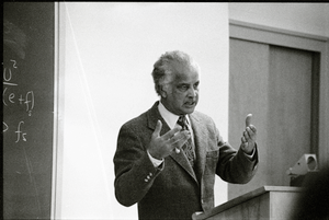 Portrait of Edwin D. Driver, lecturing