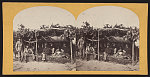 [Soldiers from the 134th Illinois Volunteer Infantry in front of tent at Columbus, Kentucky]