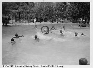 Children swimming at Rosewood Park