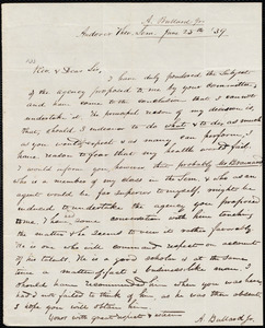 Letter from Amos Bullard, Andover, to Amos Augustus Phelps, June 25th '39
