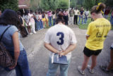 Students participating in a prayer circle at Tarrant High School in Tarrant, Alabama, which was held to remember victims of the September 11 terrorist attacks.