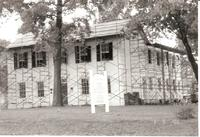 Scaffolding on the Stephenson House during resoration in 2001