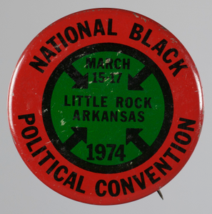 Pinback button for the 1974 National Black Political Convention