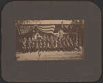 [Civil War veterans of the 153rd Pennsylvania Infantry Regiment in front of a building]