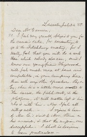 Letter to] Dear Mr. Garrison [manuscript