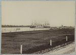 U.S. frigates Constitution and Santee at Naval Academy, Annapolis, Maryland