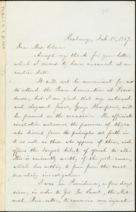 Thumbnail for Letter from William Lloyd Garrison, Roxbury, [Mass.], to Mrs. Chace, Feb. 18, 1867