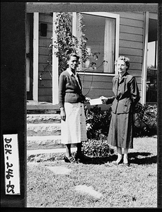 Photograph of winner of first prize of Beautification/Improvement Contest, Lithonia, DeKalb County, Georgia, ca. 1953