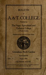 Bulletin of A. & T. College [1920-1921]