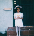 Girl in her Easter dress