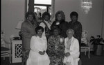 Alpha Lambda Chapter, Theta Mu Sigma Sorority members posing, Los Angeles, 1987