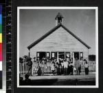 Congregation outside church, Green Turtle Cay, Abaco, Bahamas, 1935