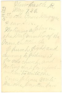 Letter from Mrs. F. D. Wilkes to Crisis