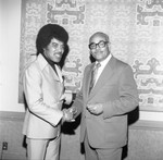 O. C. Smith and Curtis Tuker, Sr. Shaking Hands, Los Angeles, 1974