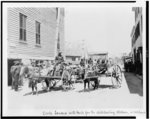 Carts loaded with grits for the distributing station, at McLouds, Port Royal Island