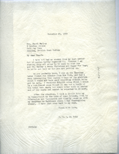 Letter from W. E. B. Du Bois to Pearl Bailey