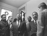 Martin Luther King, Jr., being interviewed at Tabernacle Baptist Church in Selma, Alabama.