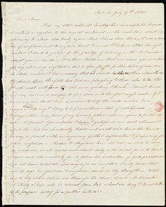 Letter from Sarah Moore Grimké, Fort Lee, [N.J.], to Anne Warren Weston, July 17th, 1838