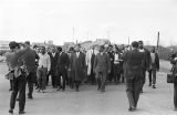 Civil rights marchers on the south side of the Edmund Pettus Bridge in Selma, Alabama, on Turnaround Tuesday.