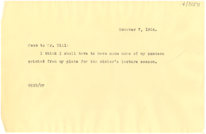 Memo from W. E. B. Du Bois to A. G. Dill