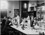 Howard Univ., Washington, D.C., ca. 1900 - class in bacteriology laboratory