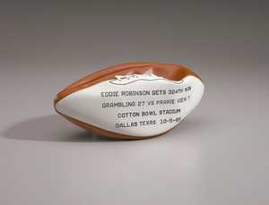 Football commemorating Eddie Robinson's 324th win at Grambling State University