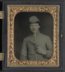 [Private Peter Jones of 12th Virginia Infantry Regiment, with pistol]