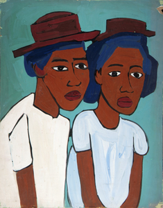 Two Women with Hats