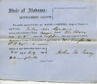 Montgomery County, Alabama Slave Holder Affidavits: July 20, 1861a