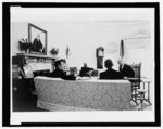 [Ralph Ellison, Henry McPherson, Jr., and Ramsey Clark meeting with President Lyndon B. Johnson in the White House Oval Office]