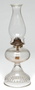 Pressed glass kerosene lamp used by Oscar C. Howard as boy