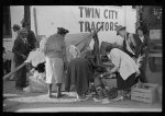 Negroes buying secondhand clothing with the money they earned picking cotton. Clarksdale, Mississippi Delta, Mississippi