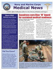 Navy and Marine Corps Medical News March 2012