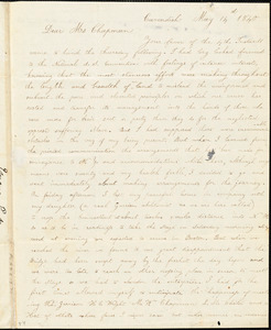 Letter from Emma Parker, Cavendish, [Vermont], to Maria Weston Chapman, 1840 May 14