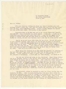 Letter from Shirley Graham to W. E. B. Du Bois