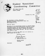 Letter: Atlanta, Georgia, to Benjamin E. Smith, New Orleans, Louisiana, 1961 November 20