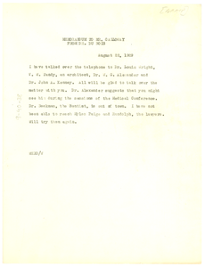 Memorandum from W. E. B. Du Bois to T. J. Calloway