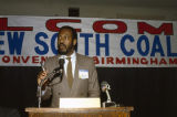 Senator Michael Figures speaking at the New South Coalition convention at the Hyatt Hotel in Birmingham, Alabama.